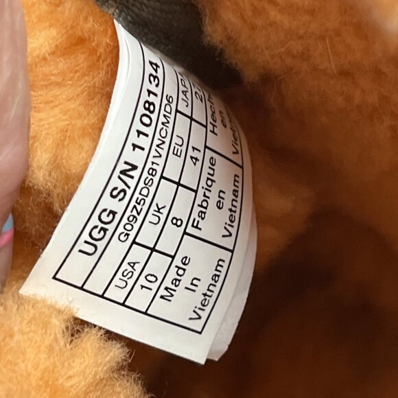 UGG Neumel Street Graffiti Boots Slate Womens 10 Orange Shearling Lined Lace Up - Picture 11 of 16